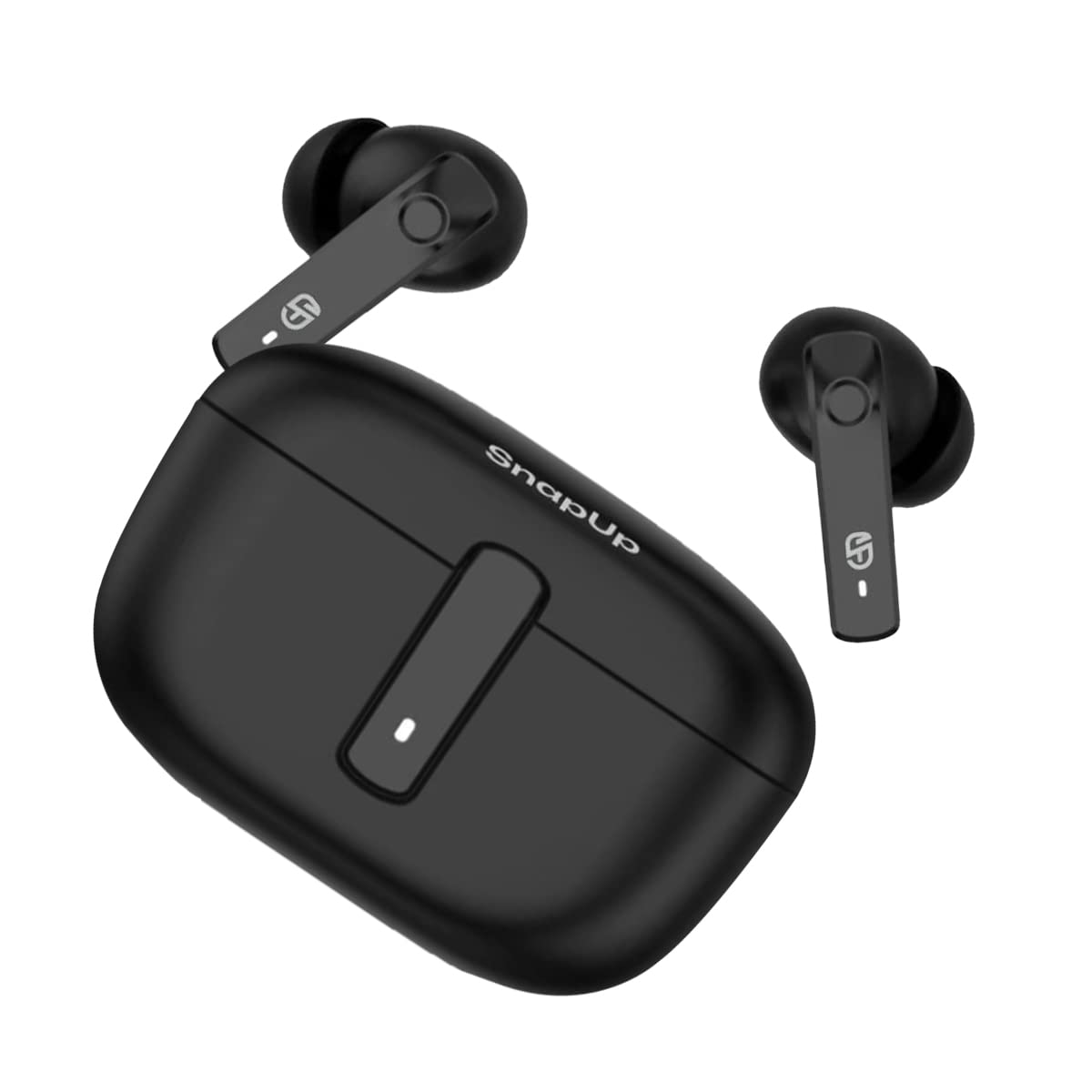 Snapods S500 ANC Earbuds with Upto 21H of Playtime, Quad Mic with ENC & ANC Technology, 13mm Sound Driver, Made in India TWS Bluetooth 5.3 Truly Wireless in Ear Earbuds - Black