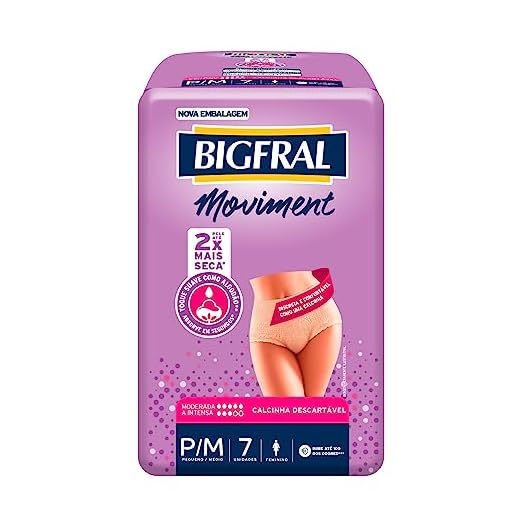 Roupa Íntima Bigfral Moviment Feminina, Bigfral, Pequeno/ Médio