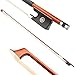 AMZZ 3/4 Violin Bow for Students & Advanced Players– Brazilwood, Ebony Frog, Mongolian Horsehair for Rich Tone (3 4 Violin Bow Size)