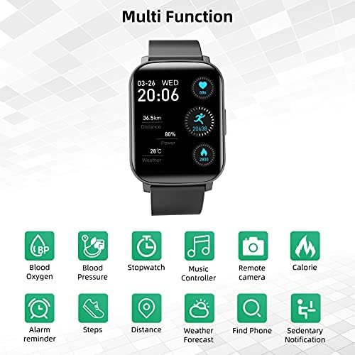 Smart Watch for Men Women Compatible for Android IOS Phones Samsung iPhone, Cuszwee 1.69″ IP68 Waterproof Smartwatch Activity Fitness Tracker with Heart Rate Blood Oxygen Sleep Monitor Pedometer