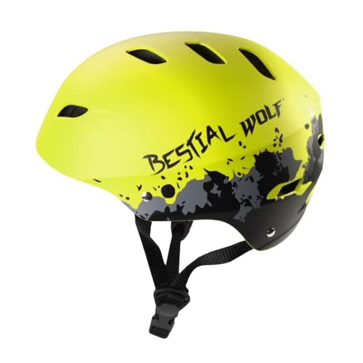 BESTIAL WOLF Shell Universal-Helm, Unisex, verstellbar von 8 bis 99 Jahren für Wassersport (Green)