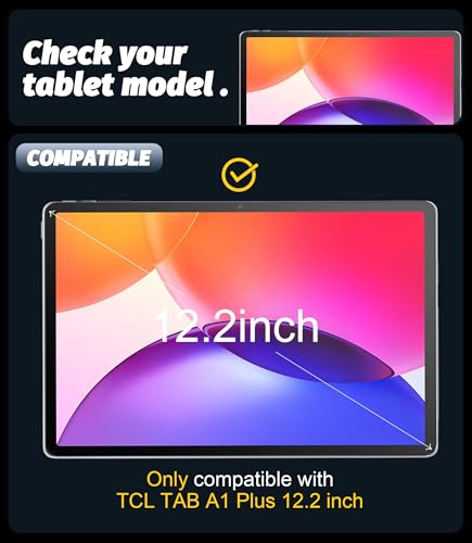 Image of Orzero (2 Pack Tempered Glass Screen Protector Compatible for TCL TAB A1 Plus 12.2 inch, Protector De Pantalla 9H High Definition Anti-Scratch Bubble-Free