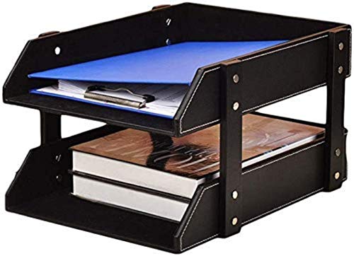 Preisvergleich Produktbild Schreibtischlampe Aktenschränke Desktop Datei Halter Magazine Rack File Storage Aktenregal schwarz, Kaffee Farbe Home Office Möbel (Color : B)