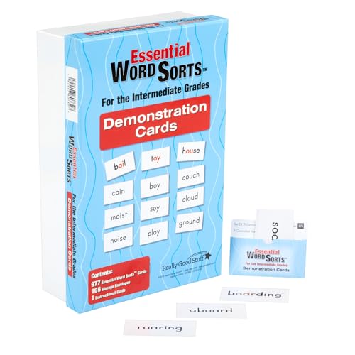 Really Good Stuff Essential Word Sorts Demonstration Cards for Intermediate Grades