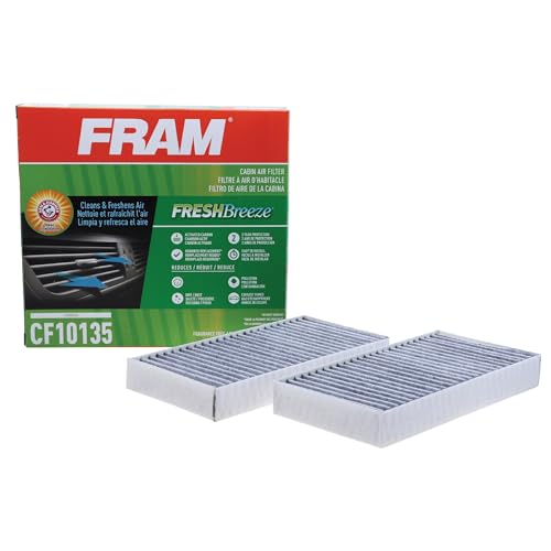 FRAM Fresh Breeze Cabin Air Filter with Arm & Hammer Baking Soda, CF10135 for Select Honda Vehicles , white