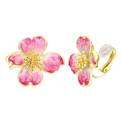 Pink Enamel Earrings
