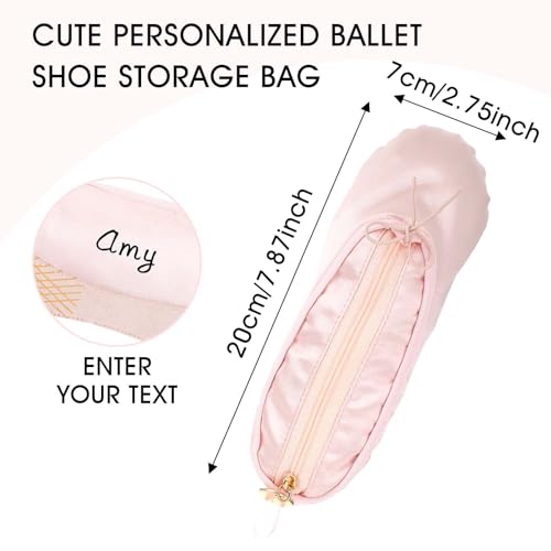 Ballet Shoe Makeup Bag, Cute Ballet Shoe Cosmetic Travel Bag, Small Cosmetic Bags for Trip, Portable Dance Recital Gift for Women, Dancers, Ballet Lovers2