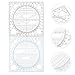 ULTECHNOVO 2pcs Multi-Functional Geometric Drawing Templates Rulers for Art Design Architectural Drafting Shape Stencils for Beginners Professionals Colors