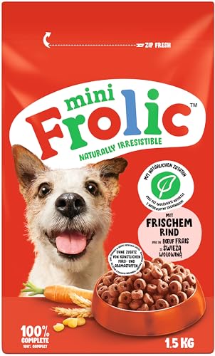 Frolic Mini Hunde Trockenfutter für kleine Hunde mit frischem Rind 4x1,5kg