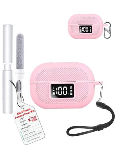 toergy Funda de silicona impermeable a prueba de golpes para TOZO OpenEarring, cubierta suave y delgada con cordón, llavero y kit de limpieza, rosa