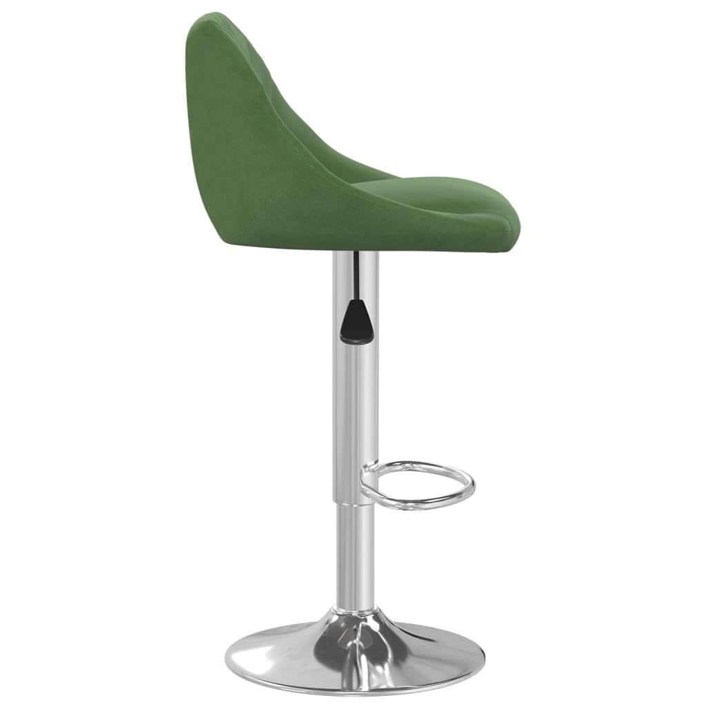 Taburete de bar de terciopelo verde oscuro con resorte de gas, altura regulable de 82 a 103 cm, reposapiés integrado, giratorio 360 grados, para cocina, mostrador, isla, salón