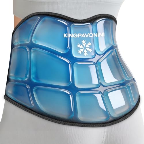 Image of KingPavonini Reusable Ice Pack for Back Pain Injuries Instant Relief, Black