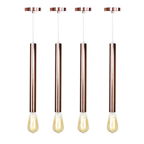 Suspension or rose E27 plafonnier moderne lot de 4 pour chambre à coucher