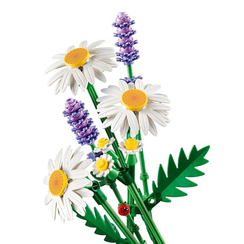 Botanicals Margherite - Bouquet di Fiori Artificiali con Margherite Finte e Lavanda - Decorazione per Camera da Letto - Regalo di Compleanno per Bambine da 9 Anni e Adulti Amanti dei Fiori 11508 - Lego - Immagine 2