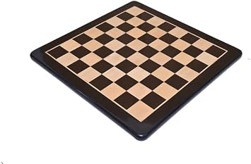 Flat Chessboard in Ebony Wood and Maple Wood - 21 inch 55mm Square | Luxury Chessboard - Premium Quality Chess Board