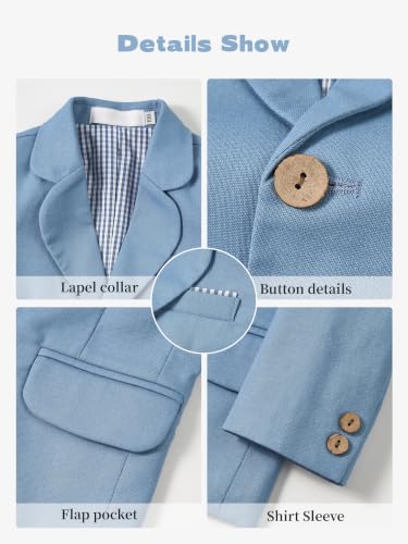 Image of Volunboy Toddler Suit Baby Boy 3 Piece Linen Tuxedo 18M-5T