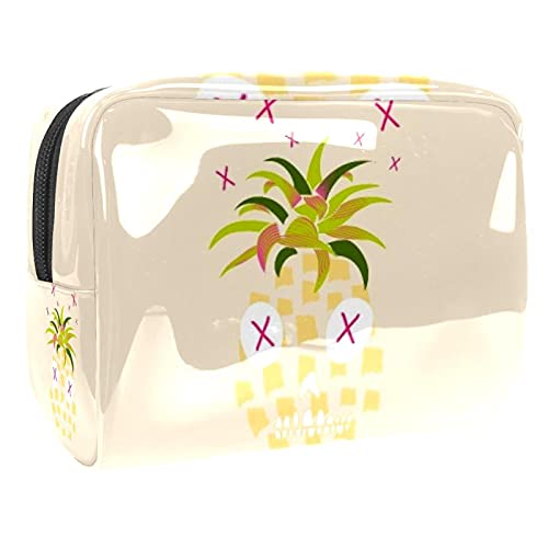Trousse à maquillage pour femme motif ananas idéale pour le voyage et le sac à main