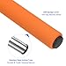 M METERXITY 6 Pack Relay Track Baton - Stainless Steel Hollow Tube with Sponge Cover, Apply to Team Building/Relay Races/Athletics Sports Game (Orange)
