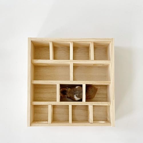 Labyrinthe en bois pour hamster et petits animaux Abaodam kaki