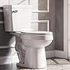 White 2 piece Elongated Toilet with Standard 12 in Rough in ELLAI Powerful Single Flush 128 GPF ADA Chair Height Toilet Seat Included