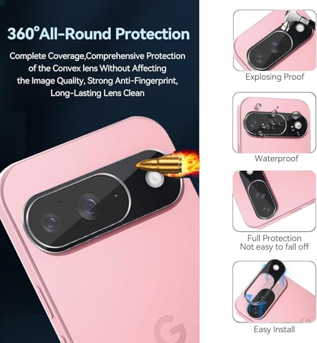 Image of Xmon Back Camera Lens Protector for Google Pixel 9 (1 Pack) Premium Camera Glass Protector Guard, Anti-Scratch, Ultra-Clear, Easy Installation