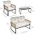 YITAHOME 4-Piece Patio Wicker Outdoor Bistro Set, All Weather Patio Rattan Conversation Loveseat Furniture with Wooden Armrest, Soft Cushion and Side Table for Backyard, Balcony and Deck, Light Brown