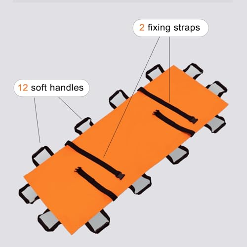 Tragbare Trage - Tragbare, Faltbare Trage von Mcal, weiche Transporttrage aus verdicktem Nylon, geeignet für die Patientenversorgung, multifunktionale Notfallausrüstung, geeignet für Stadien