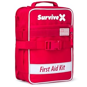 Large First Aid Kit for Car, Travel & Home – Emergency Kit for Hiking, Camping, Backpacking and Outdoors – Includes Zip Stitch Wound Closure Strips – FSA HSA Approved