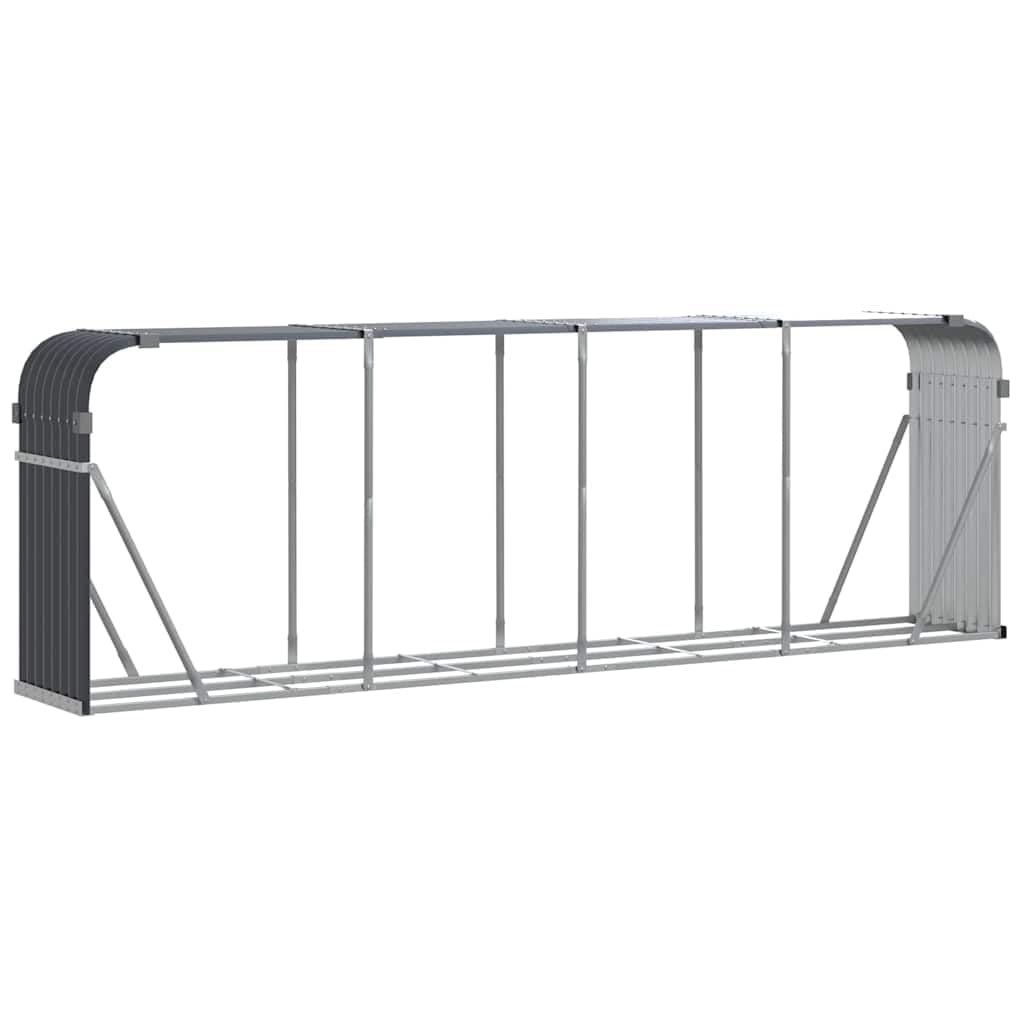vidaXL Kaminholzunterstand Anthrazit 300x45x100 cm Verzinkter Stahl