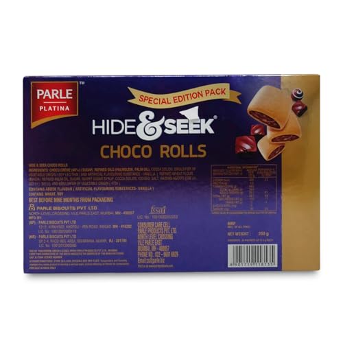 Image of Parle Platina Hide & Seek Choco Rolls, 200 gram, Chocolate