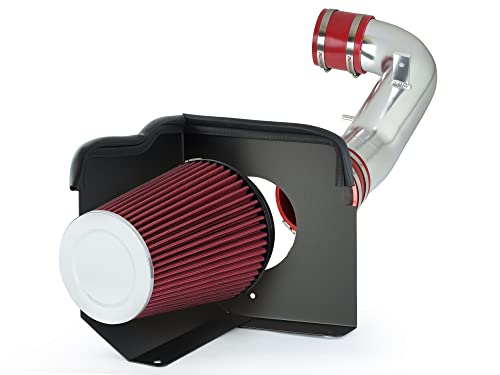 Cold Air Intake System with Heat Shield Kit + Filter Combo RED Compatible For 07-08 Cadillac Escalade 5.3L/6.0L