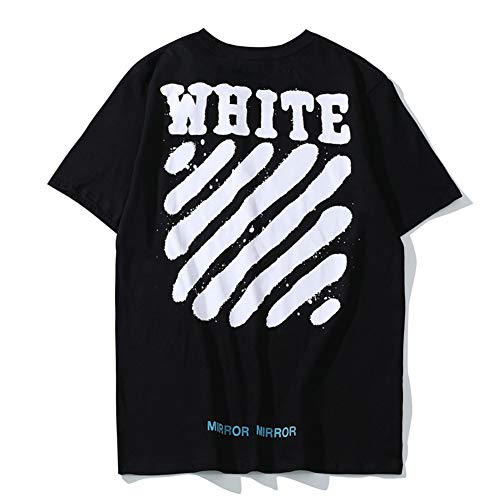 mich Off OW White Fashion Brand Off Inkjet Graffiti Splash Ink Stripes Men/Women T-Shirt
