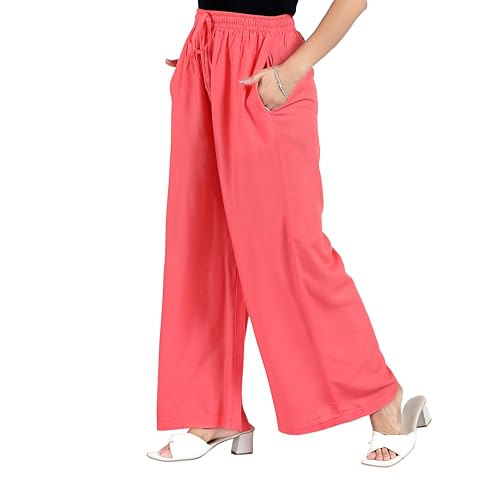 Image of BENKILS Women's Cotton Reyon Regular Fit Palazzo Pants - Available Size - M to 6XL