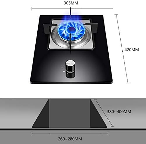 Single Burner Gas Stove for Home Kitchen, Desktop/Embedded with Flame Failure Protection and Easy Clean, Energy Class A(K,LPG)