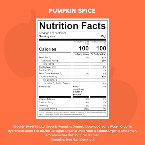 Image of Serenity Kids Organic Pumpkin Smoothie Pouches, 5g Protein, 3.5 Oz, 6 Pack | More Filling Snack Time, No Added Sugar, Organic Baby Food Pouches, Toddler Snacks, Baby Puree, Toddler Food Pouches,