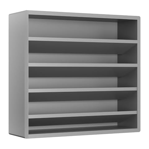 Orimade 4 Tier Spice Rack Organizer for Cabinet, Freestanding Bamboo Seasoning Rack for Countertop, Cupboard, Pantry, Kitchen, 13.18 x 4.13 x 12.2 inches(Spice Jars Not Included), Grey Cover