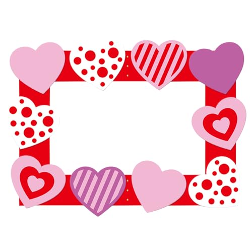 Gadpiparty Marco para Fotomatón de San Valentín en Forma de Corazón Accesorio para Fotos Tamaño 70 X 50 CM Decoración Portátil para Fiestas y Propuestas Románticas 1 Pieza