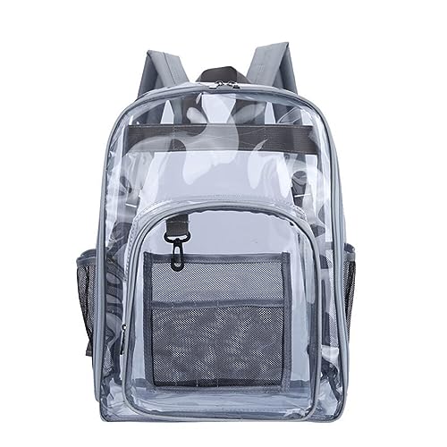 Katutude Sac à Dos Transparent Étanche, Sac à Dos D'école Transparent PVC Sac à Main Unisexe Multi-Poches Sacs à Dos Loisir Grande Capacité Sac a Dos...
