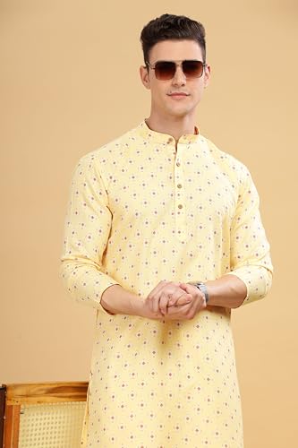 Image of BE ACTIVE Cotton Kurta for Men | Traditional and Stylish Design | Indian Kurta | Full Sleeve Kurta