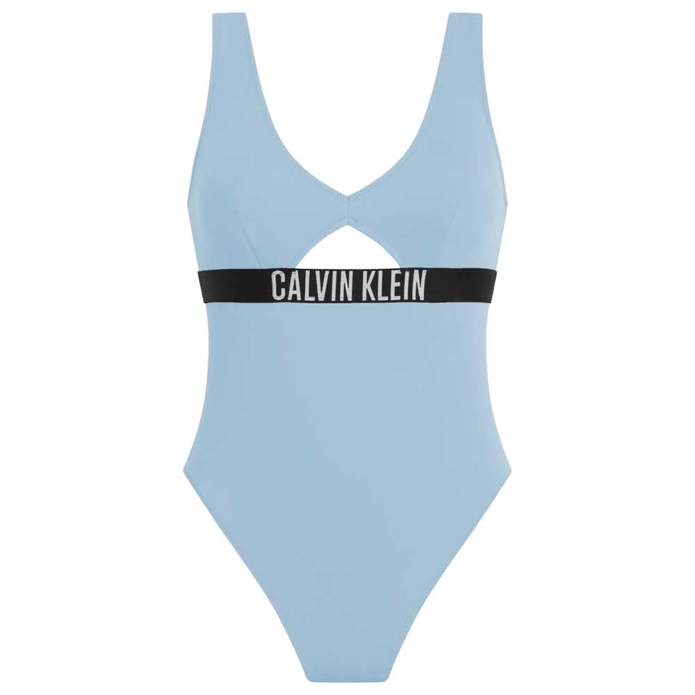 Calvin Klein Traje de baño Mujer One Piece con Detalle Cut-out, Azul (Skim Blue), L