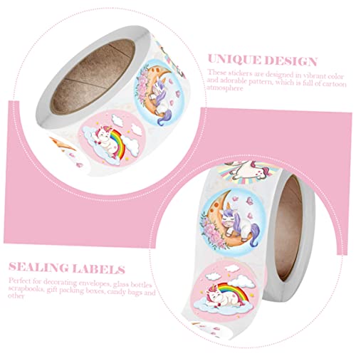Magiclulu 6 Rolls Unicorn Sealer Scrapbooking Stickers Cartoon Stickers Kids Decor Cute Reward Decals Reward Roll Seal Sticker Seal Labels Envelope Sticker Envelope Stickers Photo Album Food #TOP3