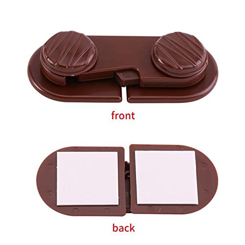 Fibbia con serratura in acciaio inossidabile, chiusura con chiusura a scatto in ottone, 2 pezzi adesivi creativi for bambini for la cura del bambino Armadietto del frigorifero Finestra Cassetto Armadi