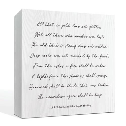 Lord Of The Ring, Inspirational Quotes Decor, Inspirational Desktop Art, Wood Box Decor Sign,...