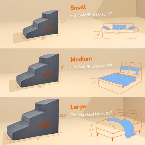 Supet-Dog-Stairs-for-Small-Medium-Large-Dogs-to-Get-on-High-Bed-Anti-slip-Dog-Ramp-for-Bed-Couch-Car-Tall-Pet-Stairs-Steps-for-Dogs - Cucciolini Doodles   Supet-Dog-Stairs-for-Small-Medium-Large-Dogs-to-Get-on-High-Bed-Anti-slip-Dog-Ramp-for-Bed-Couch-Car-Tall-Pet-Stairs-Steps-for-Dogs