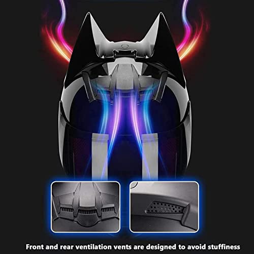 RUYICZB Casco Cat Ear Knight, Caschi Moto