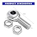 MUQIDA Steering Shaft Support, 3/4-16 in Right Hand Male Thread Spherical Rod End with Jam Nut, Stainless Steel Heim Joint Rod End Bearing for Steering Suspension Traction Bars