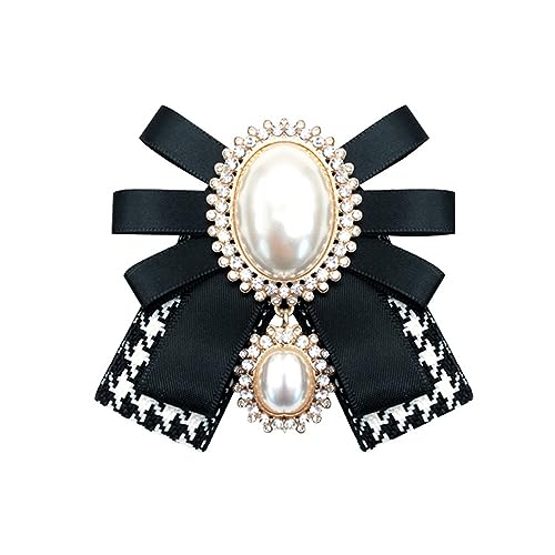 Image of women's shirt rhinestone large bow professional stewardess student big bow Brooch