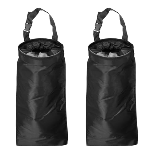Image of 2PCS Hanging Car Garbage Bag for Back Seat - Universal Detachable Trash Bag Car Garbage Can with Elastic Opening, Washable Auto Trash Can Storage Bags for Outdoor Traveling & Home Use (2PCS)