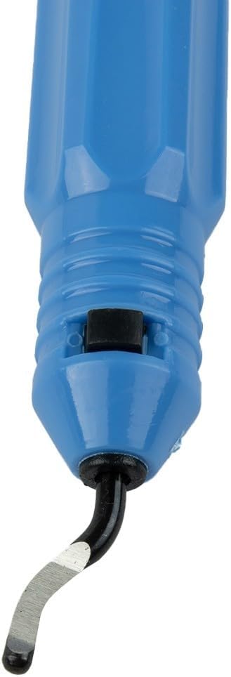 NB1100 Deburring Tool Handle with 10pcs BS1010, 360° Rotating Hand Burr Removal for Steel Aluminum Plastic, M2 For HSS For Edge Hole Deburring Kit, Blue