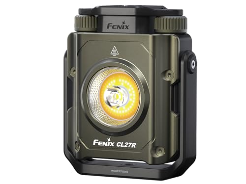 Fenix CL27R LED Campinglampe Aufladbar,1600 Lumen,USB-C Wiederaufladbare,180M,IP66 Wasserdicht Dimmbar Campingleuchte,360°-Magnetgriff,Rotlichtmodus,285 Stunden max,Outdoor Tragbar Camping Zelt Grün